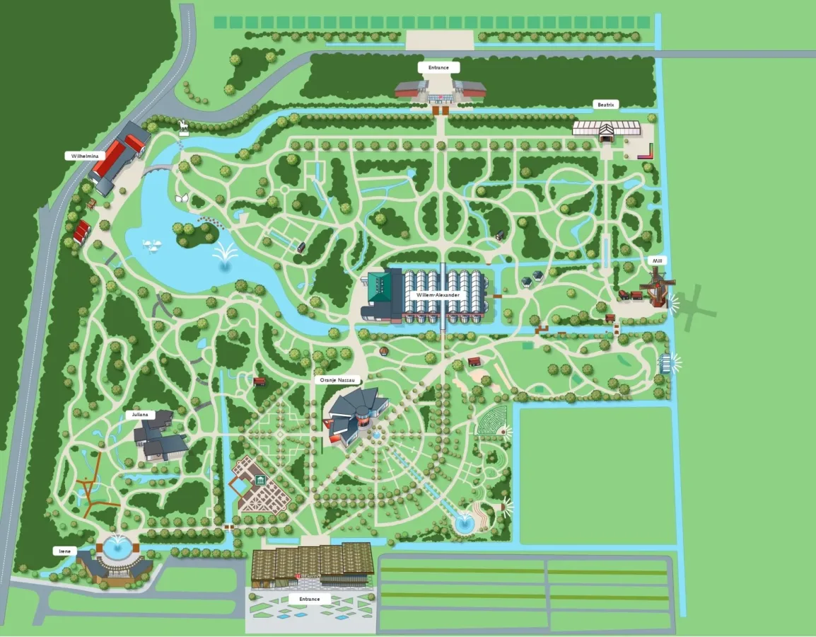 Kaart van het park