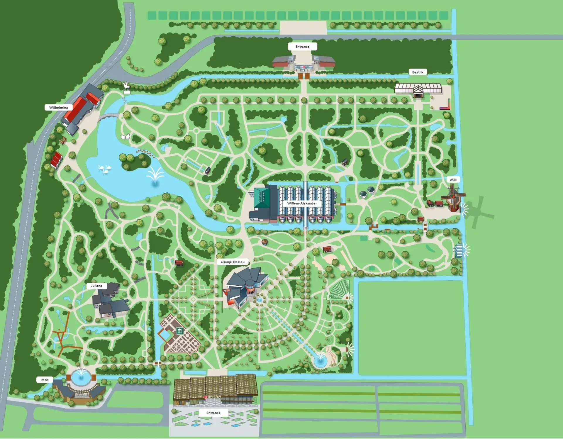 Kaart van het park